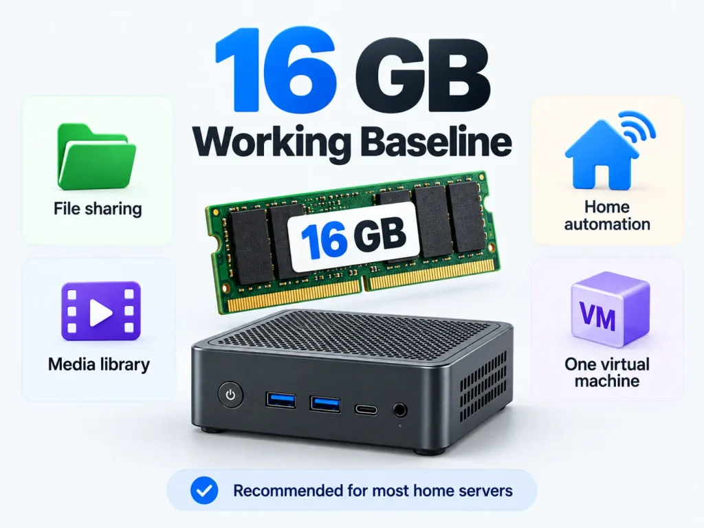 16 GB RAM home server with media and file services